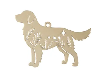 WAGL003_Golden_Retriever_stehend_Ornamente_lightgold