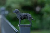 Fence Post Cap with "Chessie" Chesapeake Bay Retriever figurine