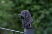 Fence Post Cap with "Golden" Golden Retriever head