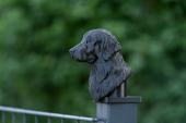 Fence Post Cap with Flat Coated Retriever head