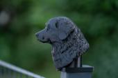 Fence Post Cap with "Toller" Nova Scotia Duck Tolling Retriever head