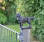 Fence Post Cap with Golden Retriever figurine