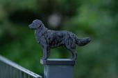 Fence Post Cap with "Toller" Nova Scotia Duck Tolling Retriever figurine
