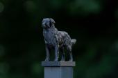 Fence Post Cap with "Toller" Nova Scotia Duck Tolling Retriever figurine