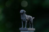 Fence Post Cap with Labrador Retriever figurine